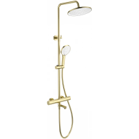 Душевая система Wonzon & Woghand WW-B3069-BG 255 мм, с термостатом, золотой матовый