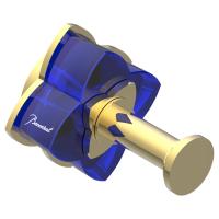 THG THG Pétale de cristal bleu Крючок подвесной, длинный, цвет: золото/синий хрусталь