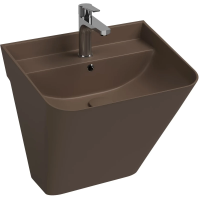 Раковина Isvea Sott'Aqua 10SQ37002SV-2H подвесная, 50x42 см, коричневый матовый