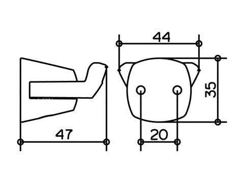 Крючок двойной Keuco City.2 02715 010000