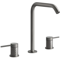 Смеситель Gessi Gessi316 54111#239 для раковины, встраиваемый, на 3 отверстия, без донного клапана, высота излива 273 мм, цвет STEEL BRUSHED