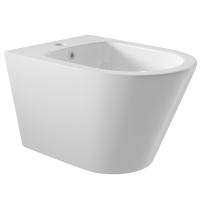 Биде Aqueduto CONE CON0310 подвесное, 52.5х36.5 см, белый глянцевый