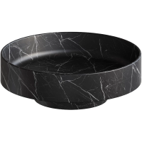 Раковина-чаша Boheme Sole Corian Nero Marquina 801-NM 40x40 см, накладная, черный мрамор