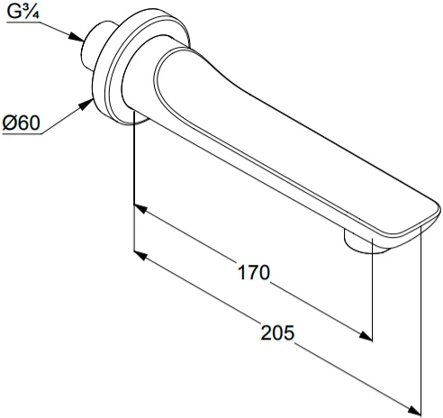 излив kludi balance 5250391 для ванны