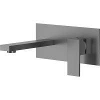 Смеситель D&K Bayern.Liszt DA1514406 для раковины, встраиваемый, излив 18.9 см, цвет графит