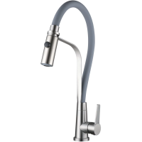 Смеситель для кухни Shevanik S943L-9 с гибким изливом, сатин