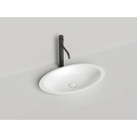 Накладная раковина в ванную Salini Callista 102 1101202SG/SM, 57,5 x 35 см, из материала Solix, глянцевая или матовая, белая