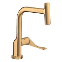 Смеситель Axor Citterio Select для кухни 230, на 1 отв., с вытяжным изливом, цвет: шлифованная медь