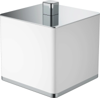 Стакан для ватных дисков Boheme 10964-W-CR Белый Хром