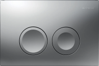 Кнопка смыва для инсталляции Geberit Delta 21 115.125.46.5 для унитаза, пластик, цвет матовый хром