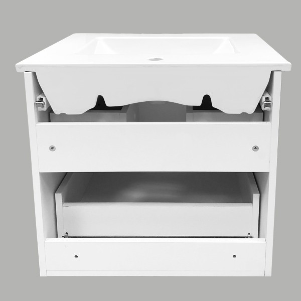 тумба с раковиной comforty лаура 60-2 00003129351 подвесная белый глянец
