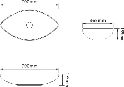 раковина 70x36,5 см santiline sl-1078