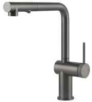 Смеситель для кухни Gessi INEDITO-GODRONATO 
 60477#126 Black Metal Brushed GHRC