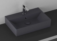 Раковина Isvea SistemaZ Frame 10SF50060SV-2C накладная, 60x42 см, антрацит матовый