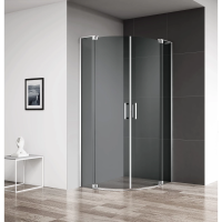 Душевой уголок 80-90x80-90 см Cezares SLIDER-R-2-80/90-GRIGIO-Cr графитовое