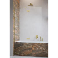 Шторка на ванну Radaway Essenza Brushed Gold PND II 100 Left 110002100-99-01L 100 см L, профиль золото, стеклой матовый, стекло прозрачное