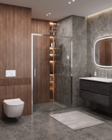 Душевая дверь в нишу Cezares Molveno BF-1 110 профиль Хром стекло прозрачное