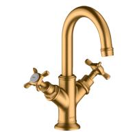 Смеситель Axor Montreux для раковины 160, на 1 отв., с донным клапаном, цвет: шлифованное золото