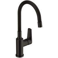 Смеситель для кухни Cersanit Moduo A68230 с гибким изливом, черный матовый