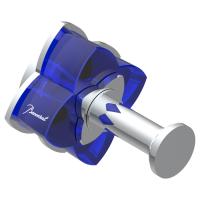 THG THG Pétale de cristal bleu Крючок подвесной, длинный, цвет: хром/синий хрусталь