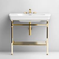 Artceram Civitas Металическая структура Quadra 76х44хh80,5см, полка сетка, напольная, цвет: золото