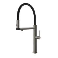 Смеситель для кухни Gessi 316 FLESSA 
 60210#239 цвет-steel brushed/шланг-черный