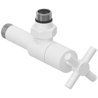 Вентиль запорный угловой Сунержа 30-1408-1212 1/2"x1/2" ш/ш, белый матовый