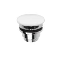 Донный клапан Simas PLCE bi matt клик-клак, с керамической крышкой, цвет: белый матовый