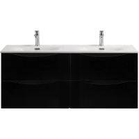 Тумба под раковину BelBagno Marino Nero Lucido MARINO-CER-N-1200-4C-SO-NL-P 120,2 см, подвесная, черный глянец