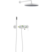 Душевой комплект Timo Saona SX-2348/16SM 300 мм, со смесителем, белый матовый