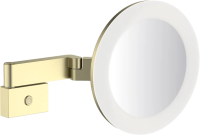 Косметическое зеркало Timo Selene 15276/17 с подсветкой, телескопическое, поворотное, матовое золото