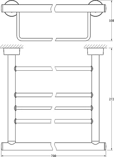 Полка для полотенец FBS Nostalgy NOS 043 70 см