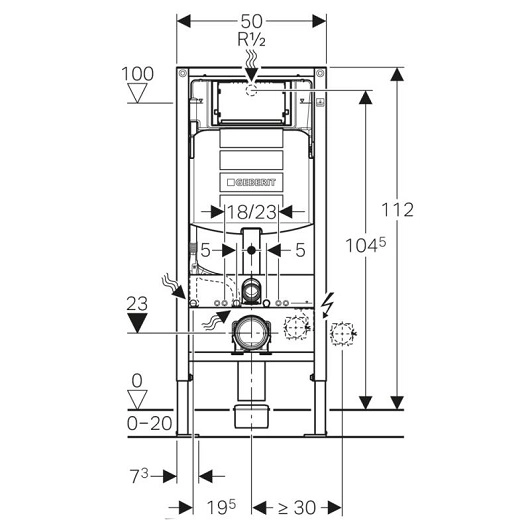 система инсталляции для унитазов geberit duofix 111.950.00.6