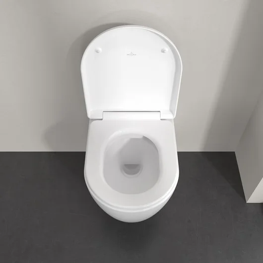 унитаз подвесной villeroy&boch skyla 5656cl01 безободковый с сиденьем микролифт, цвет альпийский белый