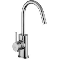 Смеситель Paffoni Berry BR077CR для раковины, с донным клапном, высота излива 14.1 см, хром глянцевый