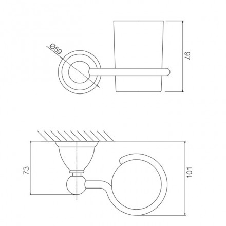 Стакан для зубных щеток Fima Carlo Frattini Style F6043/1CR
