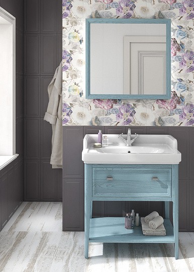 зеркало kerama marazzi provence 80 синее, с подсветкой
