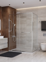 Душевой уголок Cezares Lux LUX-AH-FS-11-130/80-C-CR 130x80 см, профиль хром, стекло прозрачное