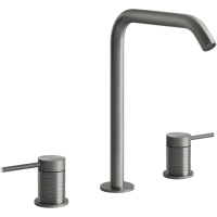 Смеситель Gessi Gessi316 54311#239 для раковины, на 3 отверстия, без донного клапана, высота излива 273 мм, цвет STEEL BRUSHED
