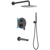 Душевая система Aquatek Бетта AQ1173MB Черная матовая