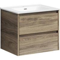 Тумба под раковину SANCOS Libra 590х450х500, c двумя ящиками, дуб чарльстон, арт. LB60ECH