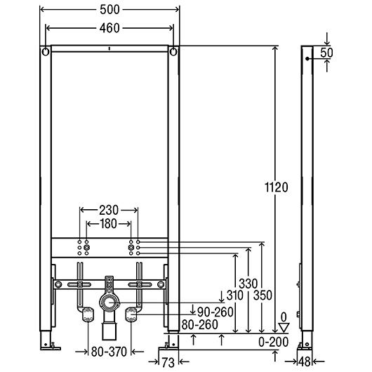 система инсталляции для биде viega prevista dry 776442