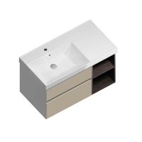 Тумба под раковину Kerama Marazzi Cubo 90 левая подвесная, лимо матовый