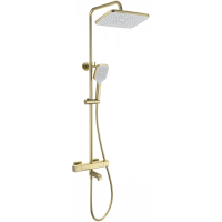 Душевая система Wonzon & Woghand Stay 2 WW-B3016-T1-BG 300x192 мм, с термостатом, золотой матовый
