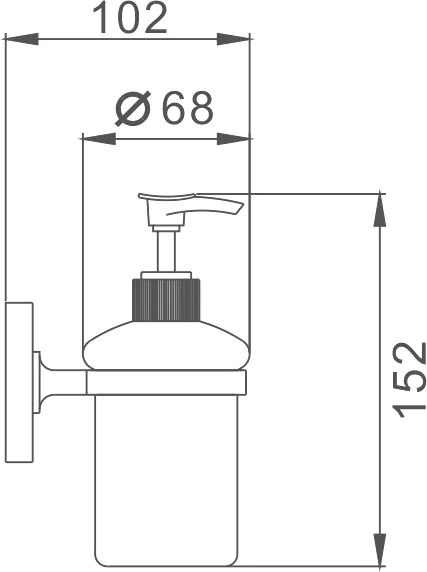 Дозатор для мыла Haiba HB1927 хром
