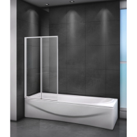 Шторка на ванну Cezares Relax 80 RELAX-V-2-80/140-C-Bi профиль Серый стекло прозрачное