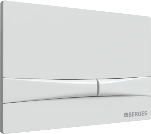 клавиша для инсталляции berges novum f1 040051 для унитаза, абс-пластик, белая глянцевая