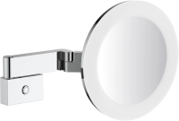 Косметическое зеркало Timo Selene 15276/00 с подсветкой, телескопическое, поворотное, хром