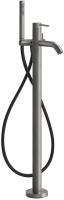 Смеситель Gessi Gessi316 54028#239 для ванны с душевой лейкой, напольный, внешняя часть, цвет шлифованная сталь