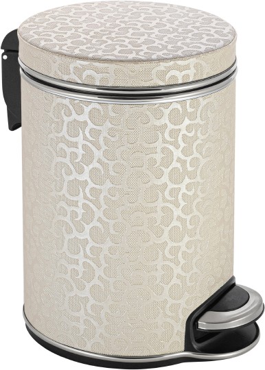 Ведро для мусора Geralis V-FLH-B бежевое цвет хром, 5 л